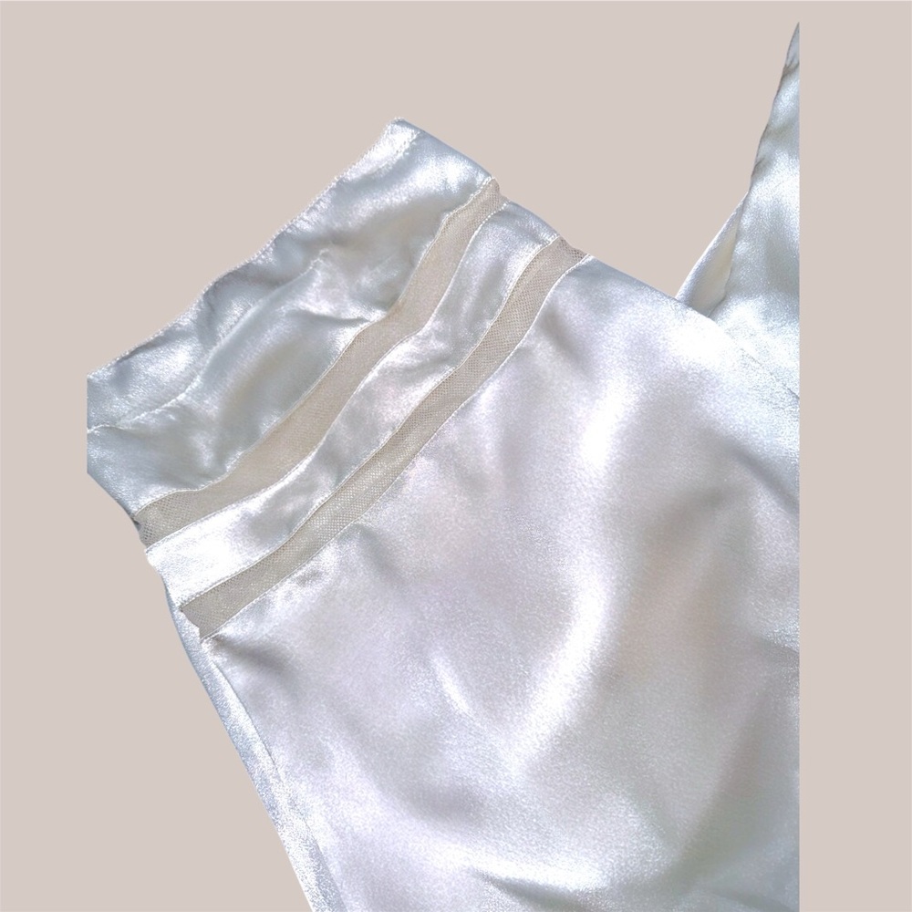 Vera Wang Crop Satin Sleep/Lounge Pants with Mesh Inset - Small - Picture 5 of 8